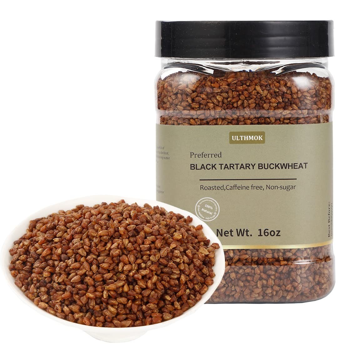 Premium Himalayan Tartary Buckwheat Tea,16Oz/453g,Black Roasted Buckwheat ,10…