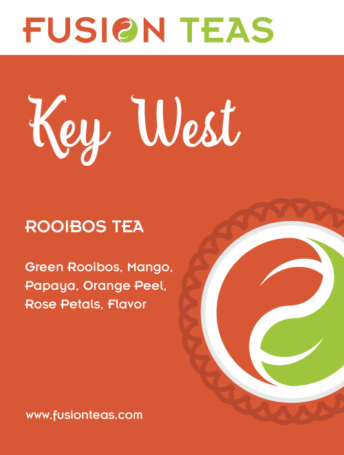 Key West Green Rooibos Tea – Tropical Herbal Loose Leaf Blend – Fusion Teas