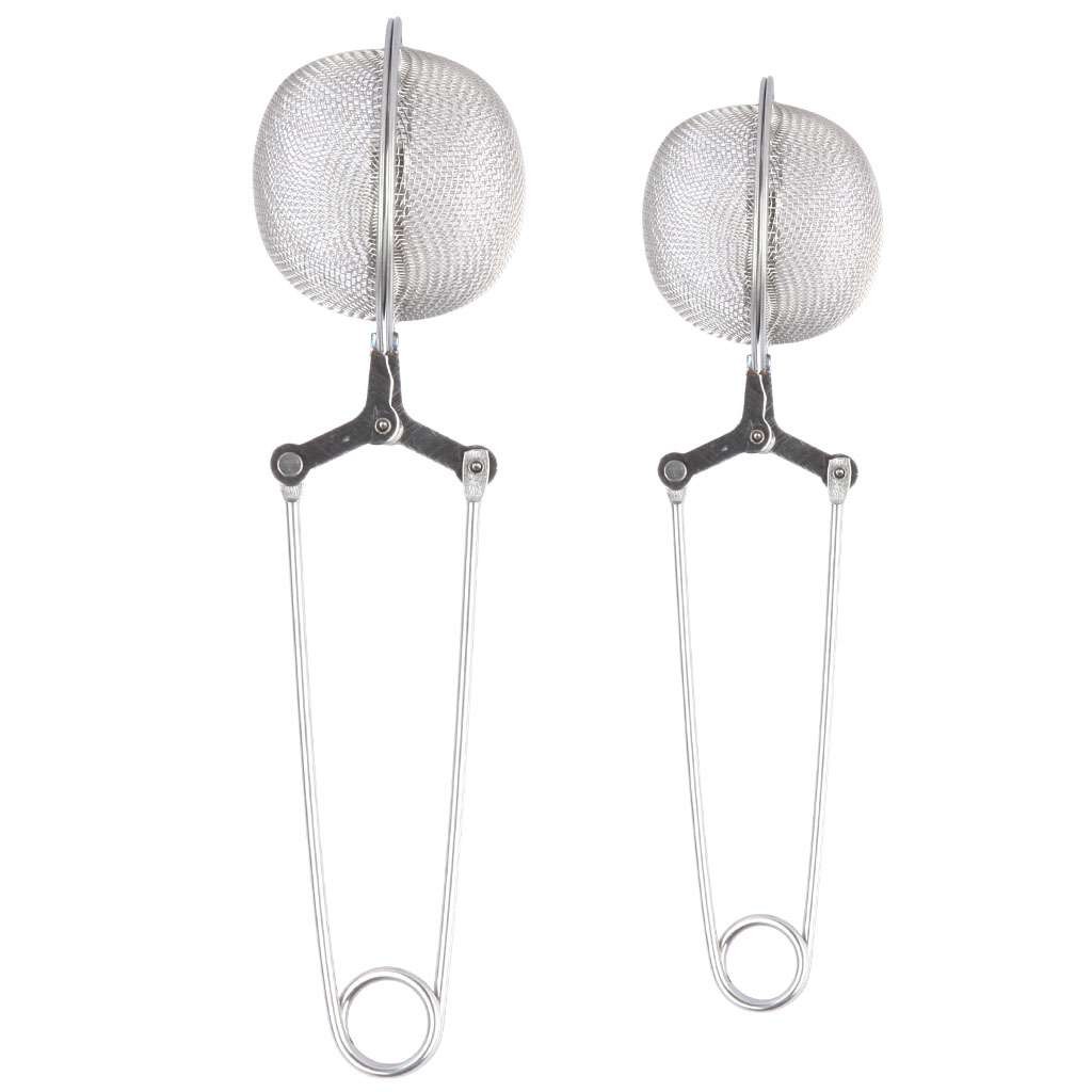 4 Packs Tea Mesh Stainless Steel Strainer with Handle Ball Shape Tea Infuser US