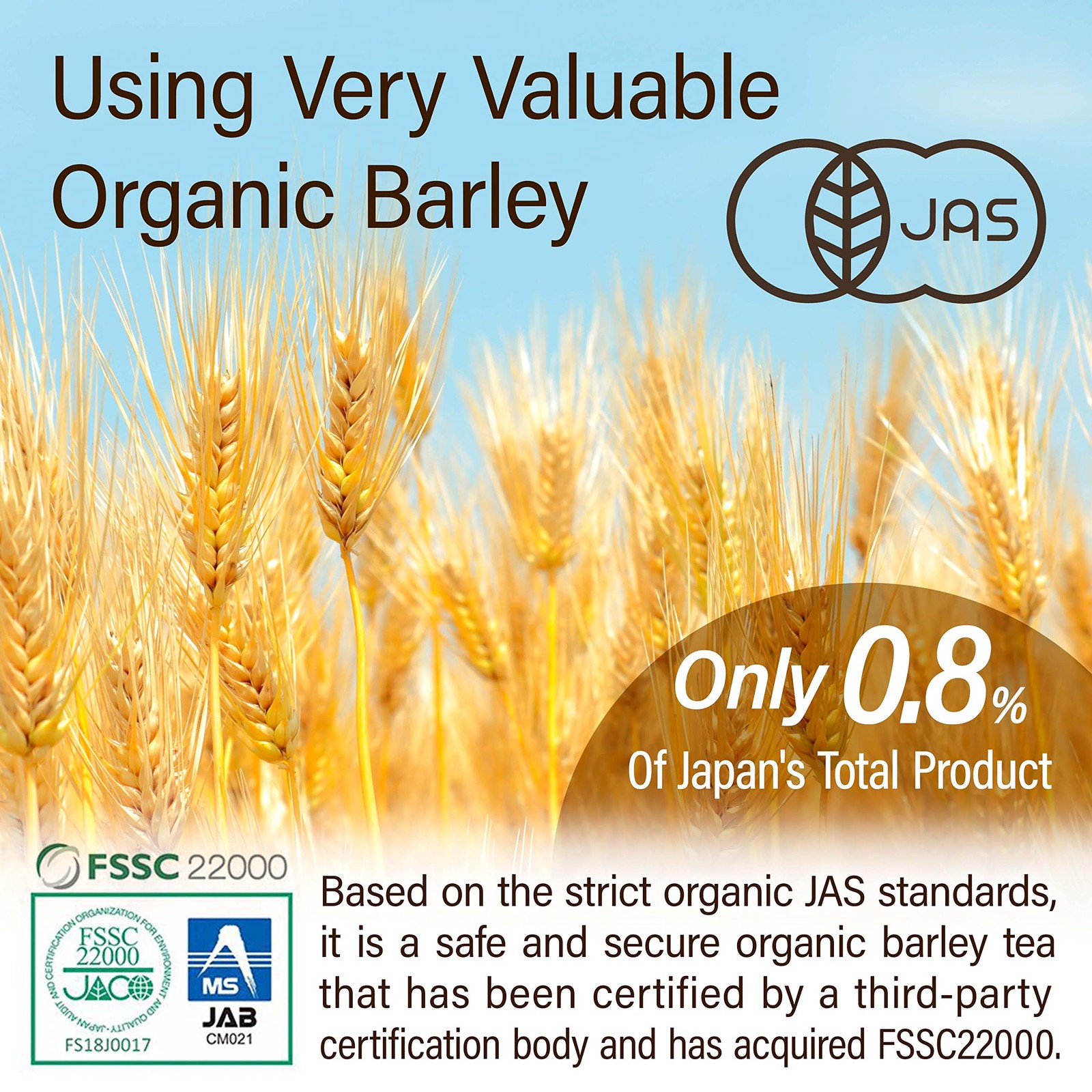 Organic Barley Tea Bags -Caffeine Free & Vegan, 100% Natural Japanese Tea, Su…