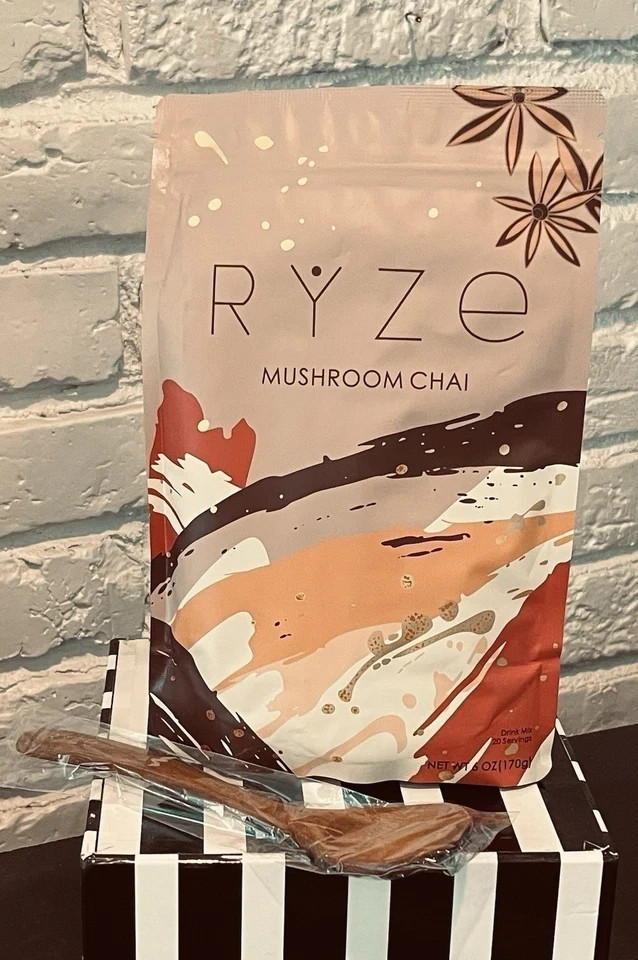 RŸZE Mushroom Chai With 6 Adaptogenic Mushrooms Beverage Powder (4 Pack)