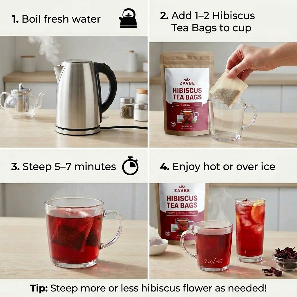 Zavbe Hibiscus Tea Bags 100 Count