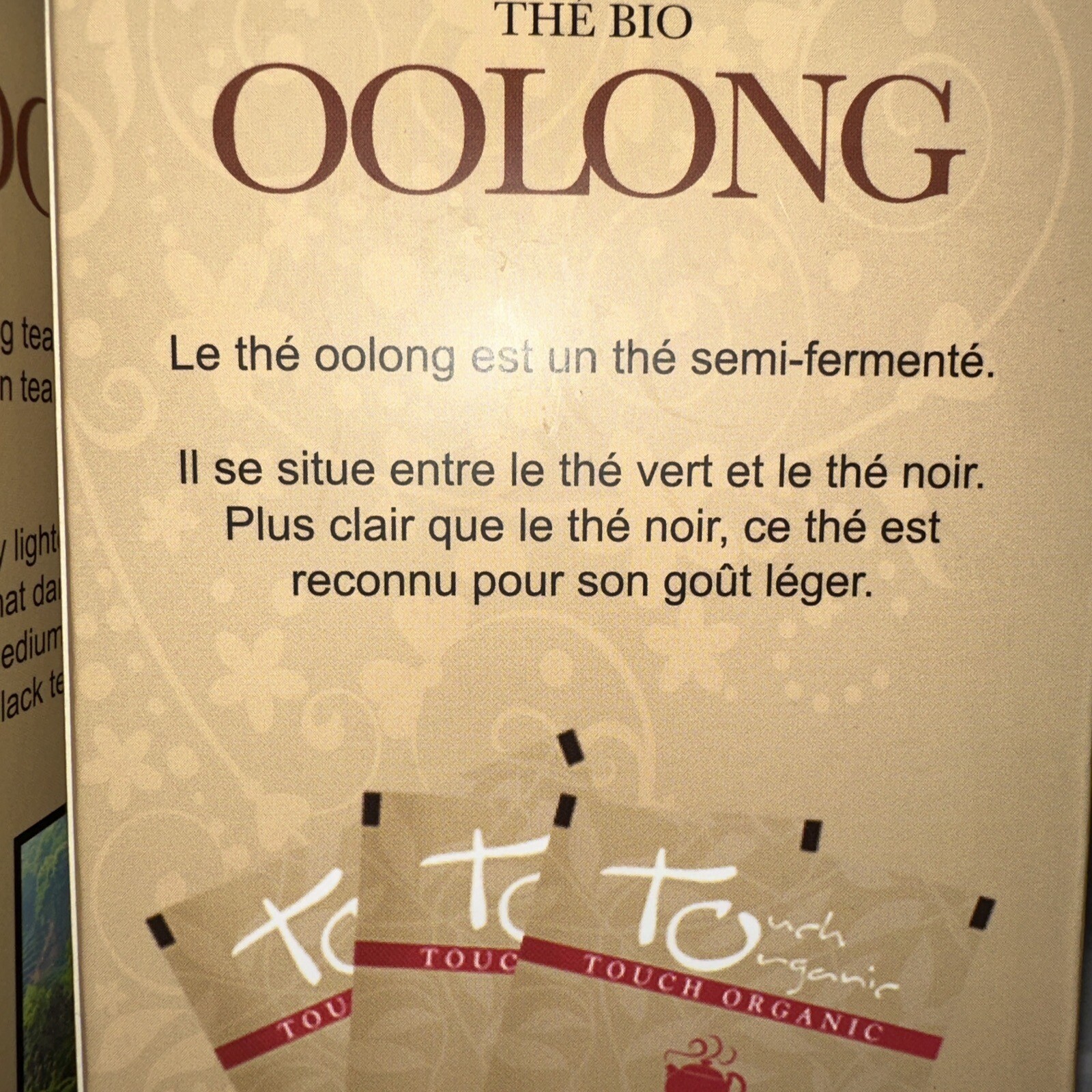 TOUCH ORGANIC OOLONG ORGANIC TEA 2 Boxes= 80 Tea Bags-BB 10/2026