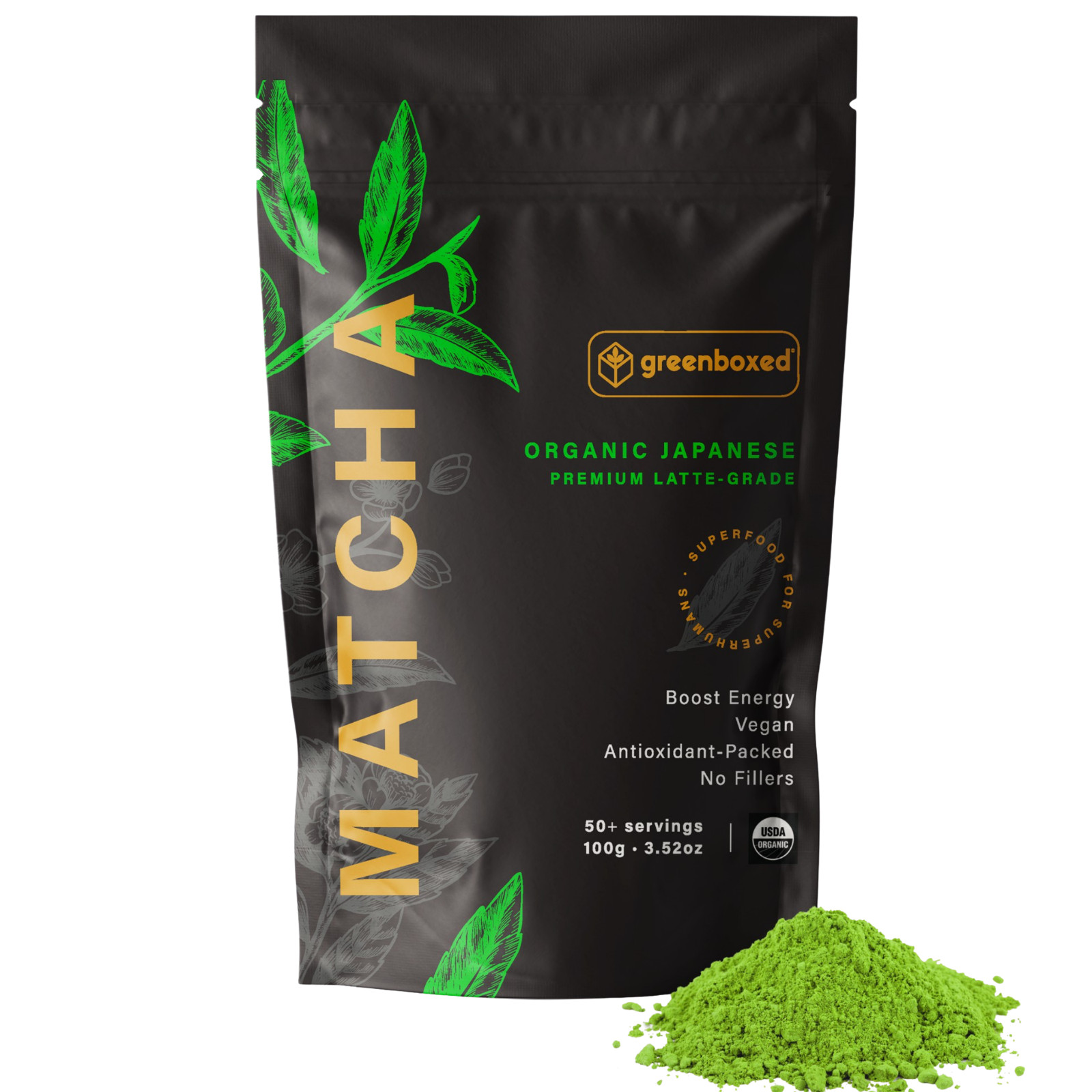 Te Verde Molido Japones Matcha Organico Calidad Premium Latte (50+ porciones)