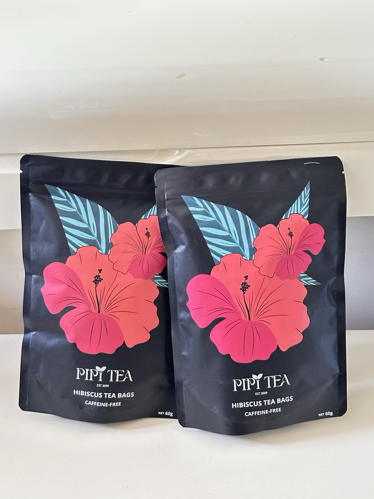 Lot 2 PiPi Organic Hibiscus Tea Bags Caffeine Free Herbal Antioxidant NEW SEALED