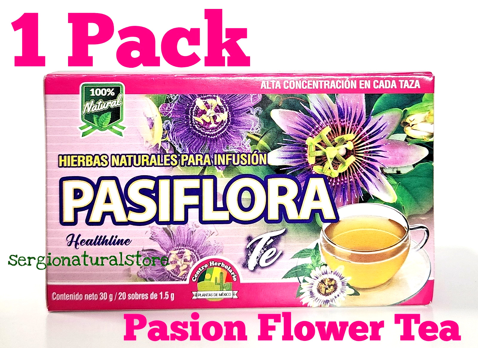 Plasifora Tea Herbal 25 bags TE de PASIFLORA Passion Flower Tea Free Shipping