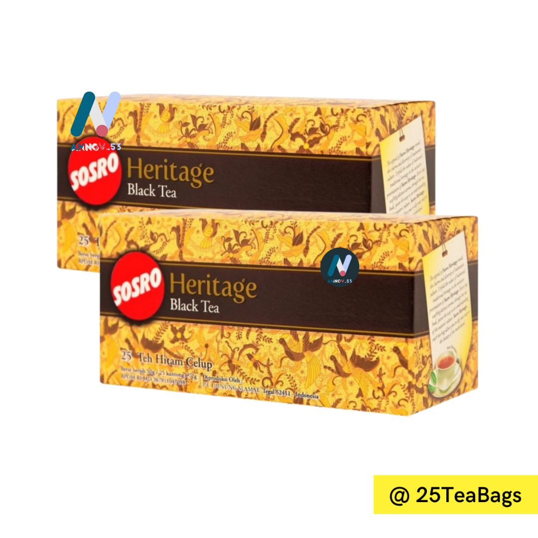 SOSRO HERITAGE Black Tea Dip Tea Stronger Fresh Fragrance Premium Indonesia 2PAX