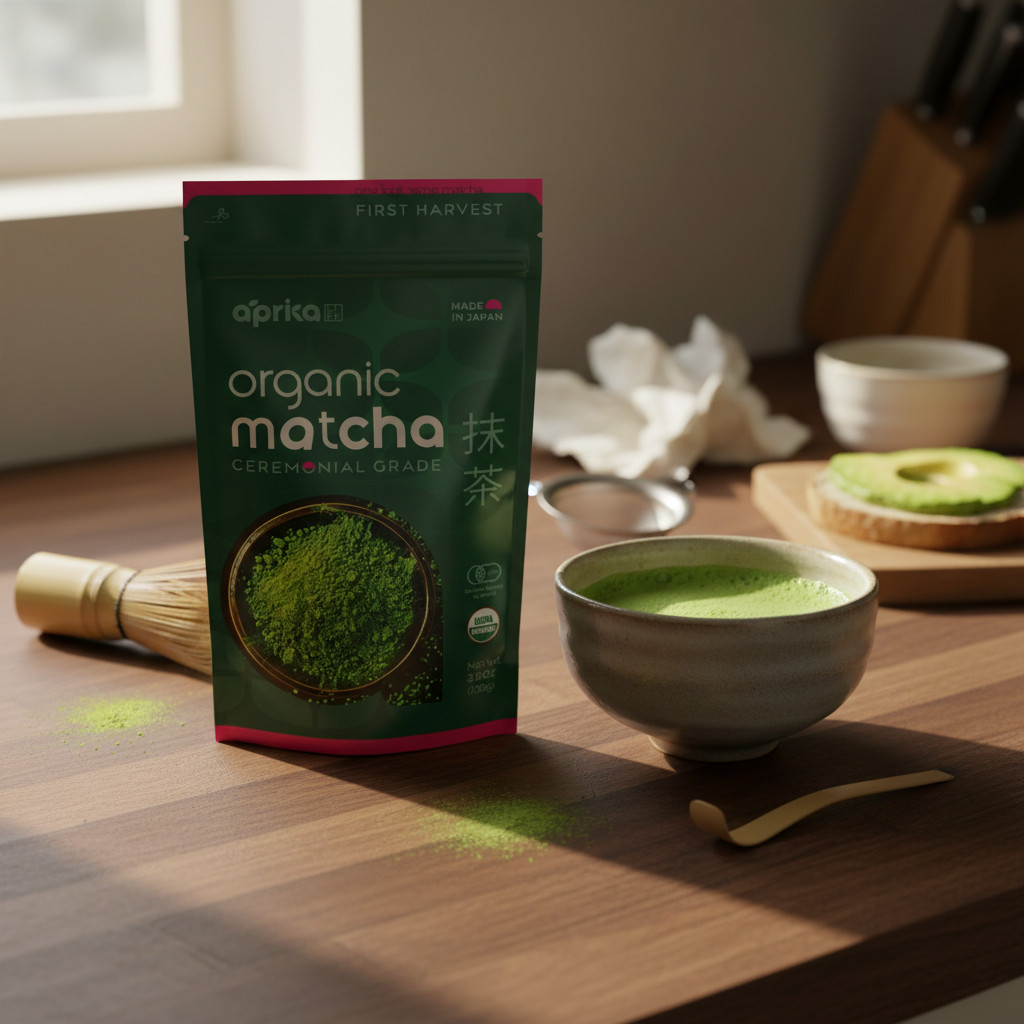Japanese Ceremonial Matcha Tea Powder 100g Aprika Life USDA Organic JAS