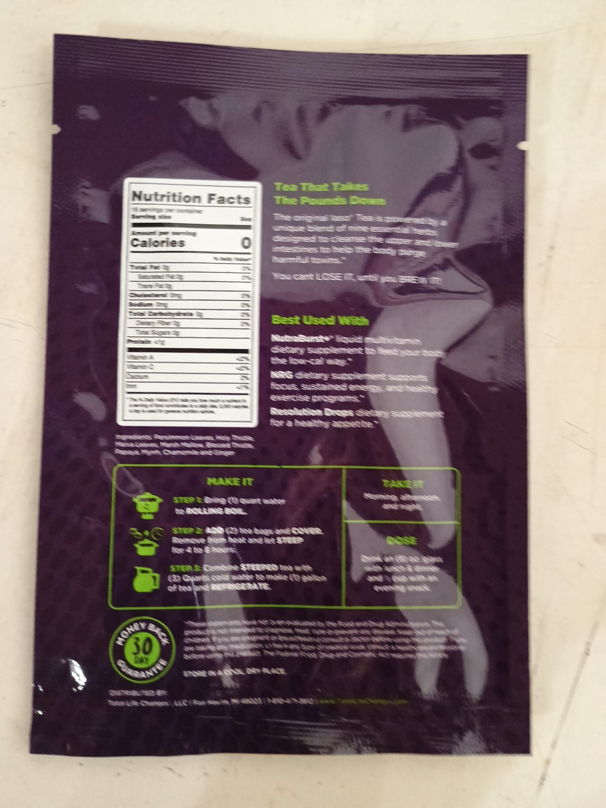 TLC IASO Original Brew Tea 5 packs Burning Slimming and cleansing Tea !!!