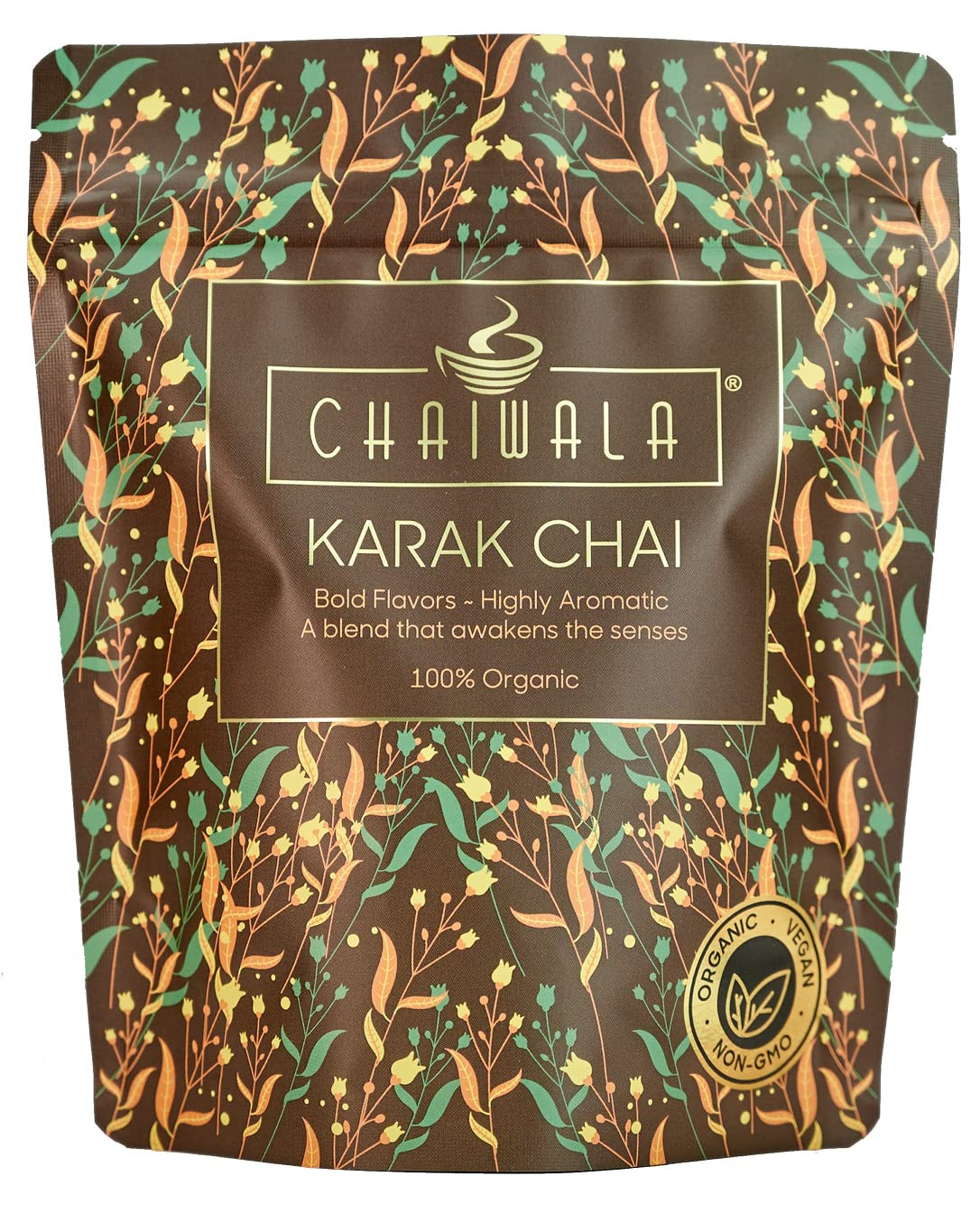 Karak Chai – Organic Black Loose Leaf Tea | 40 Cups | Instant Brew Hot, Iced or