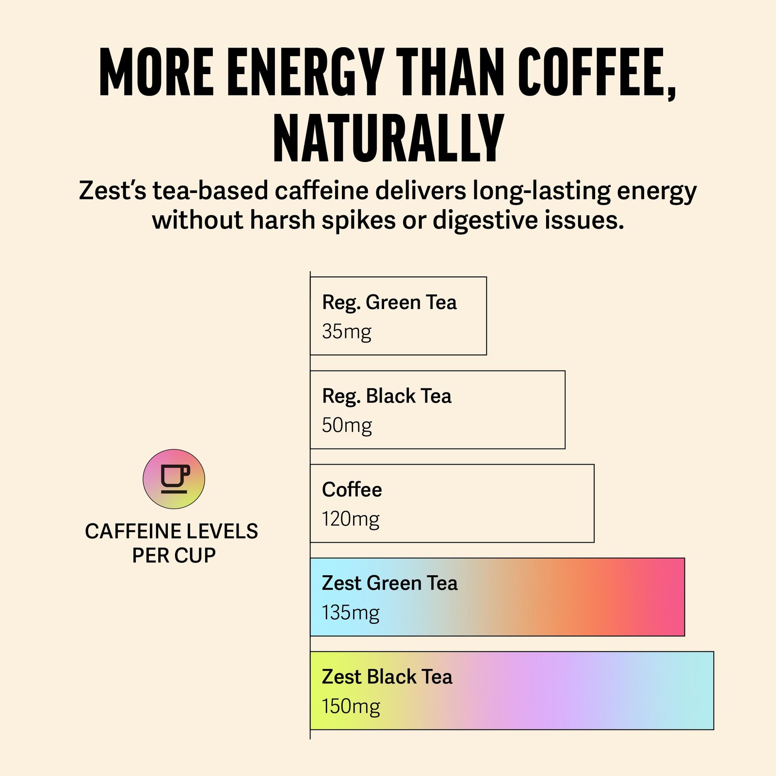 Zest Energy Tea Assortment Box – High Caffeine Tea Bags Sampler with Black & …
