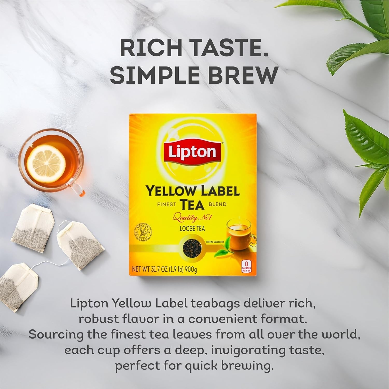 Yellow Label Finest Blend | Loose Black Tea | Quality | Strong Flavor | Arom…