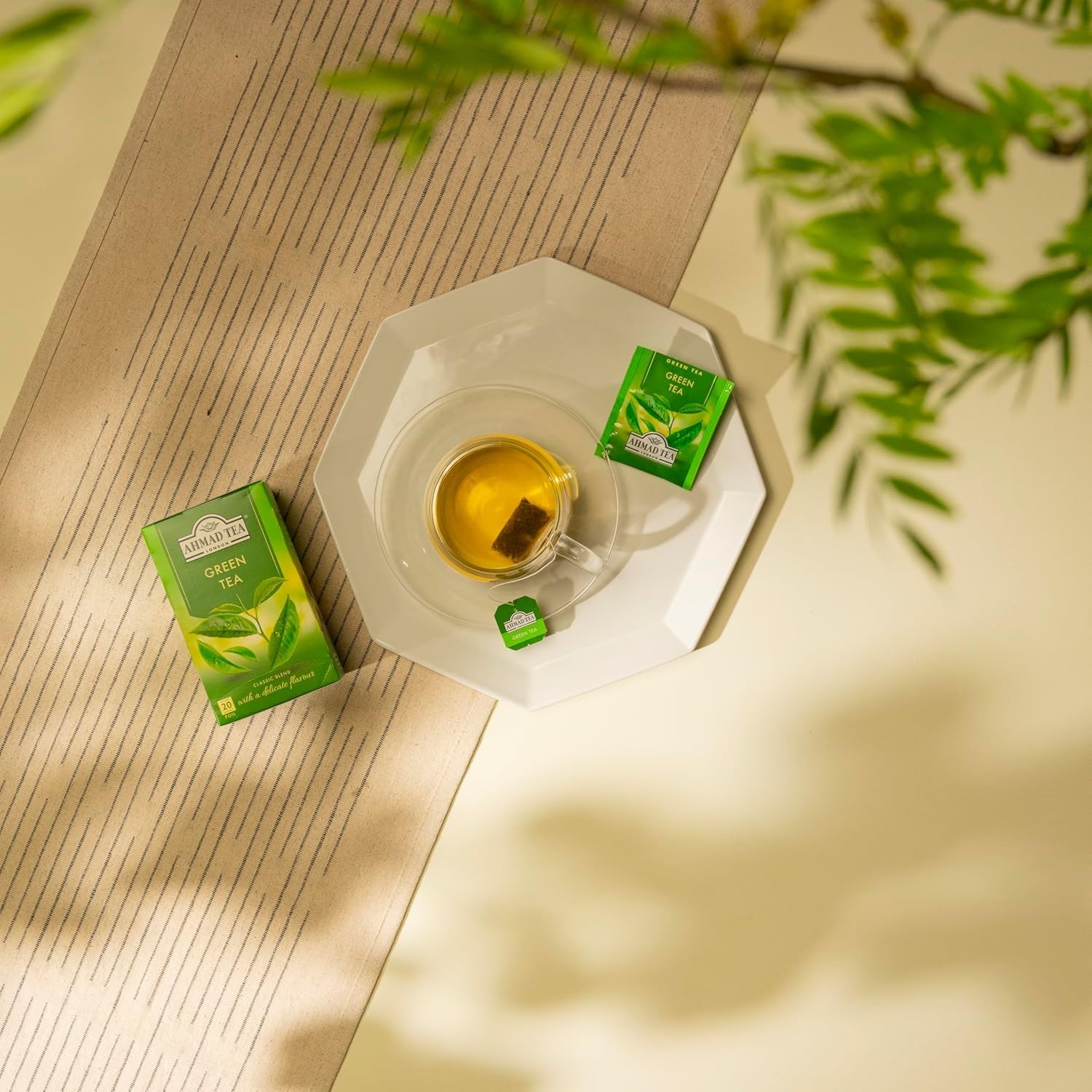 Delicious Green Tea Pure, 20 Count Tea Bags – Low Caffeine & Sugar-Free