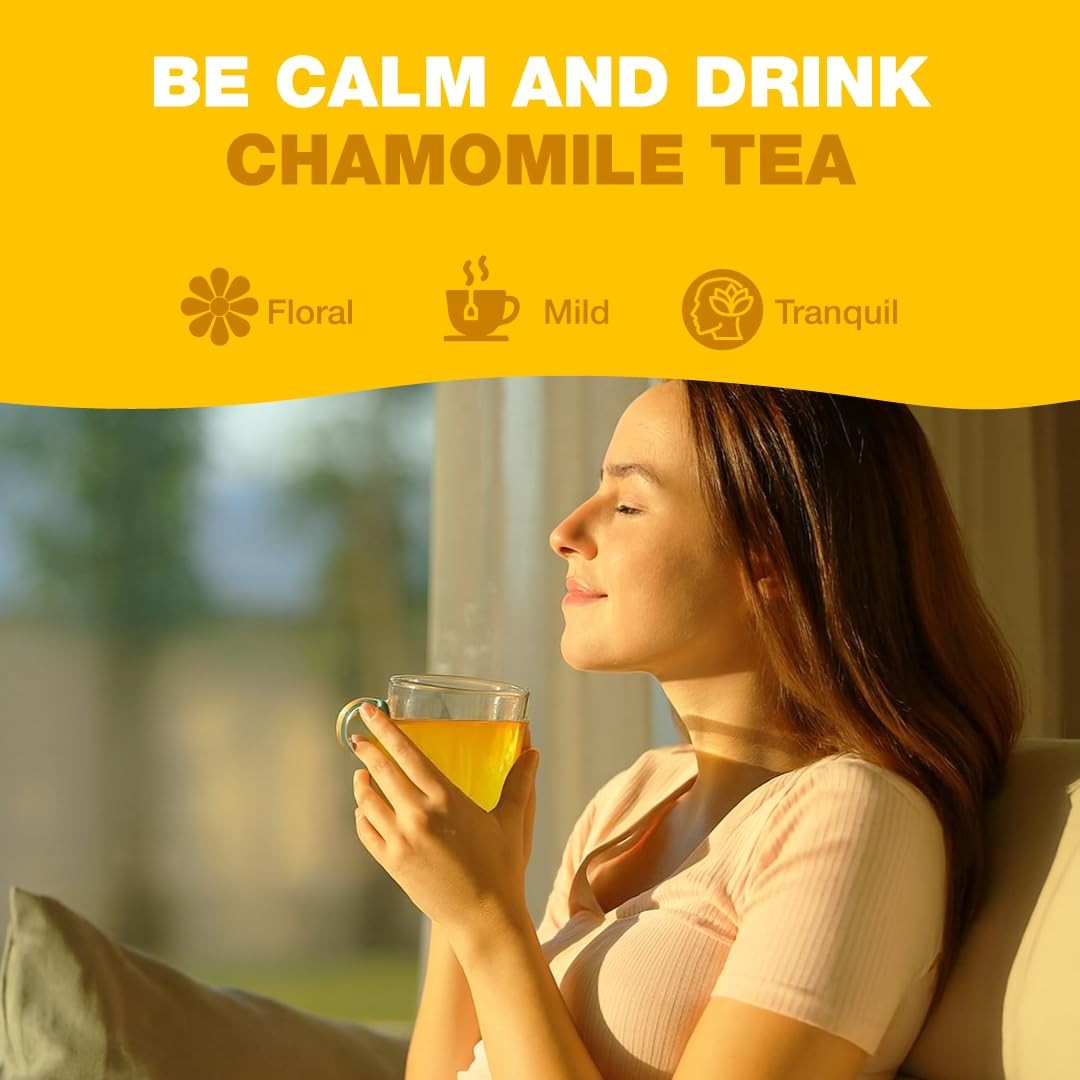 HANDPICK, Organic Chamomile Tea Bags (100 Herbal 100 Count (Pack of 1)