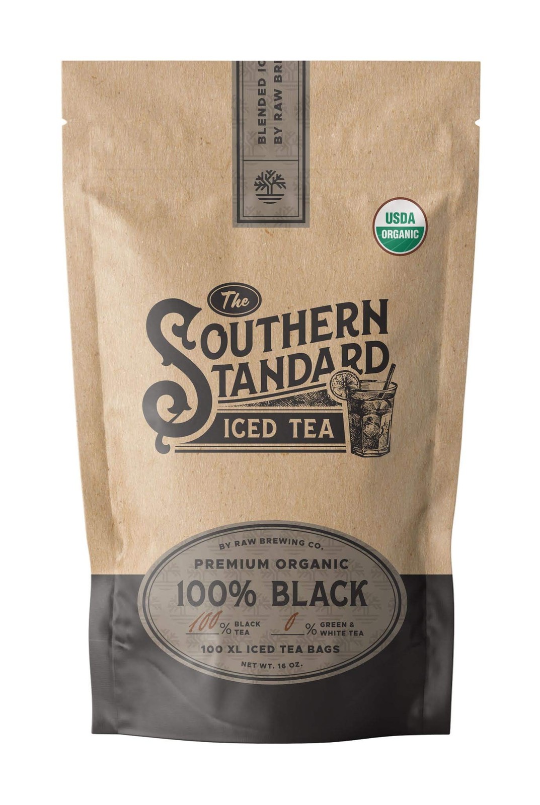 The Southern Standard – Premium Organic Iced Tea Bags – 100 Black Blend,100 X…