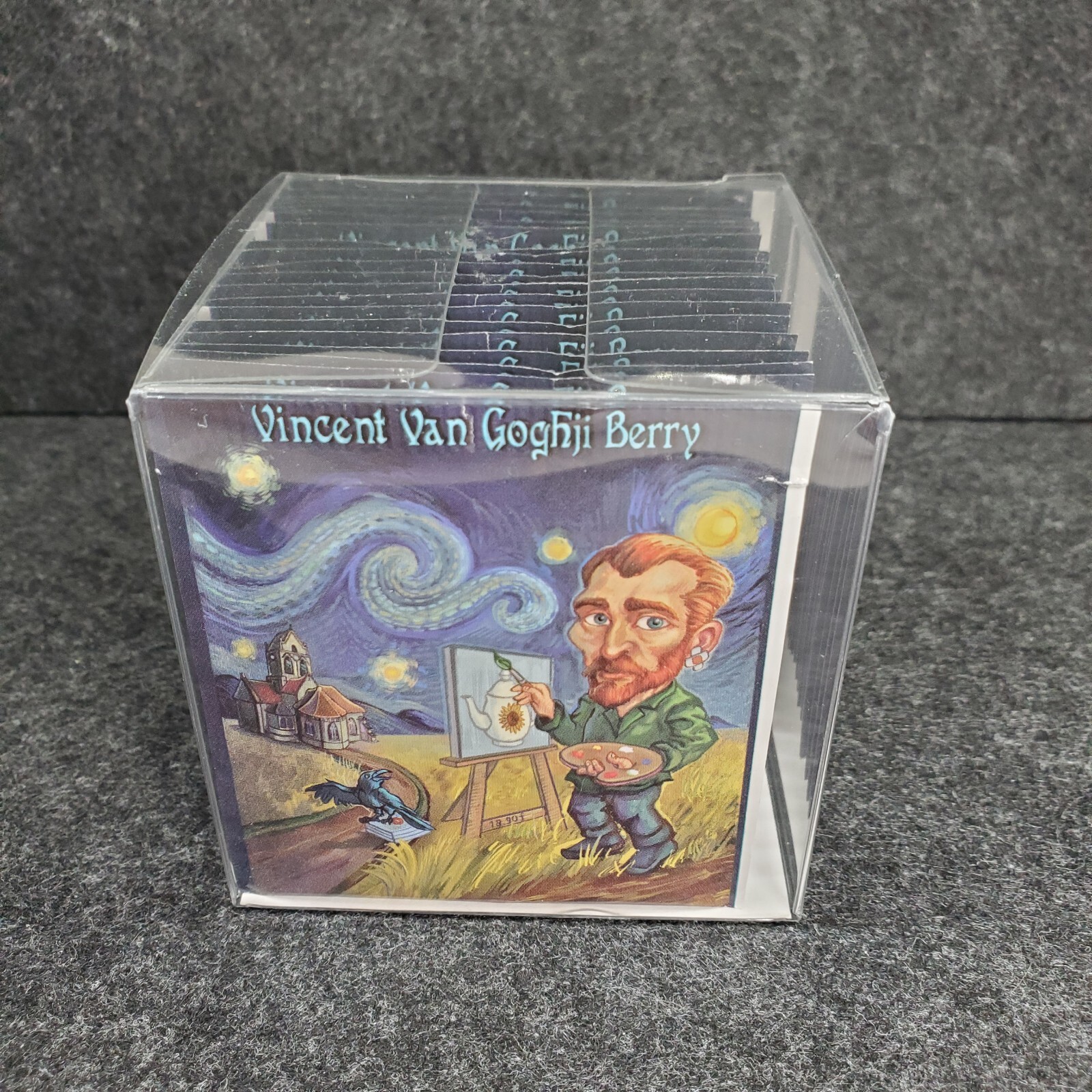 Vincent Van Goghji Berry Tea Bags in Clear Cube The Tea Book Best by 11/26