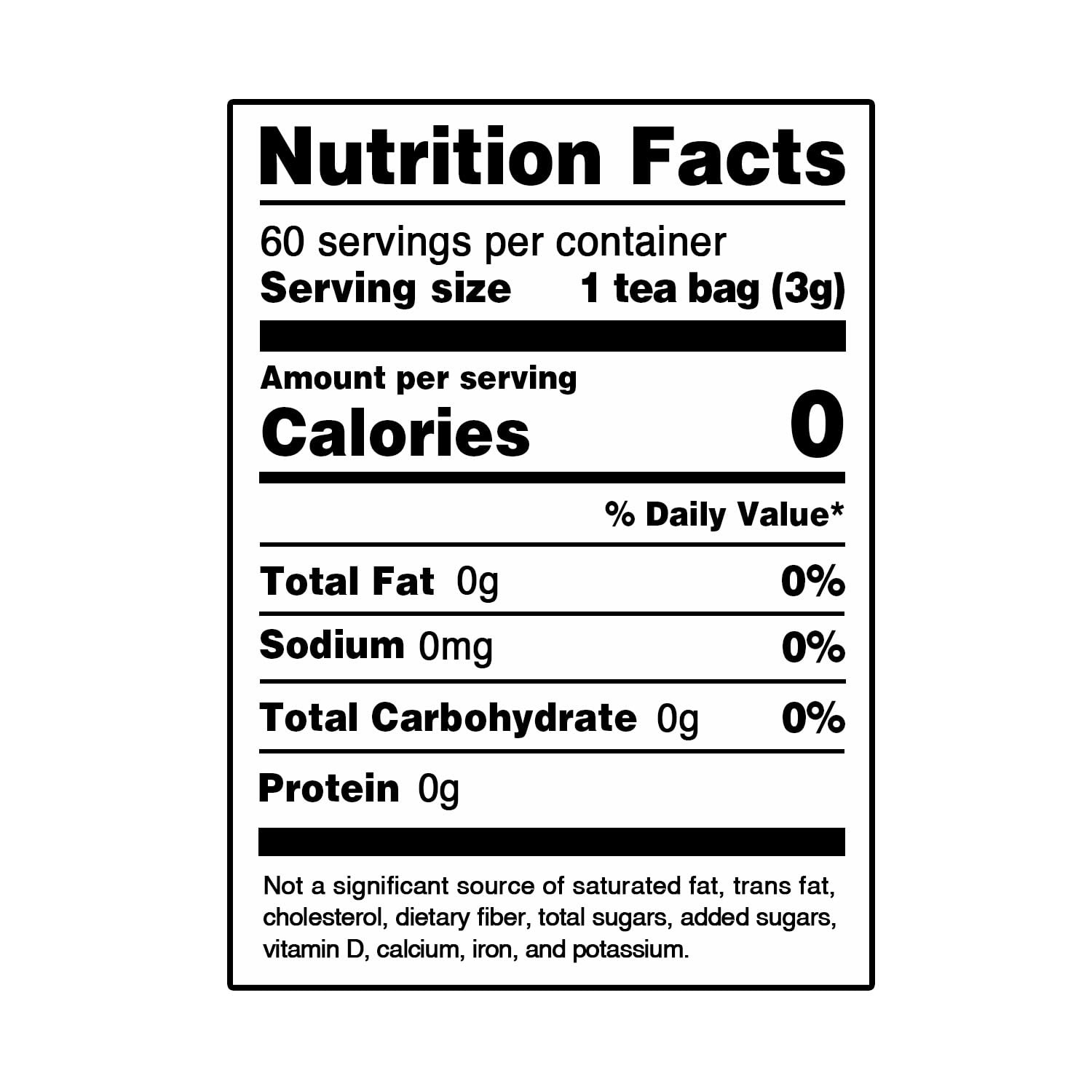 Premium Fenugreek Seed Tea Bags – 3g X 60 Count – 60 (6.35 oz)