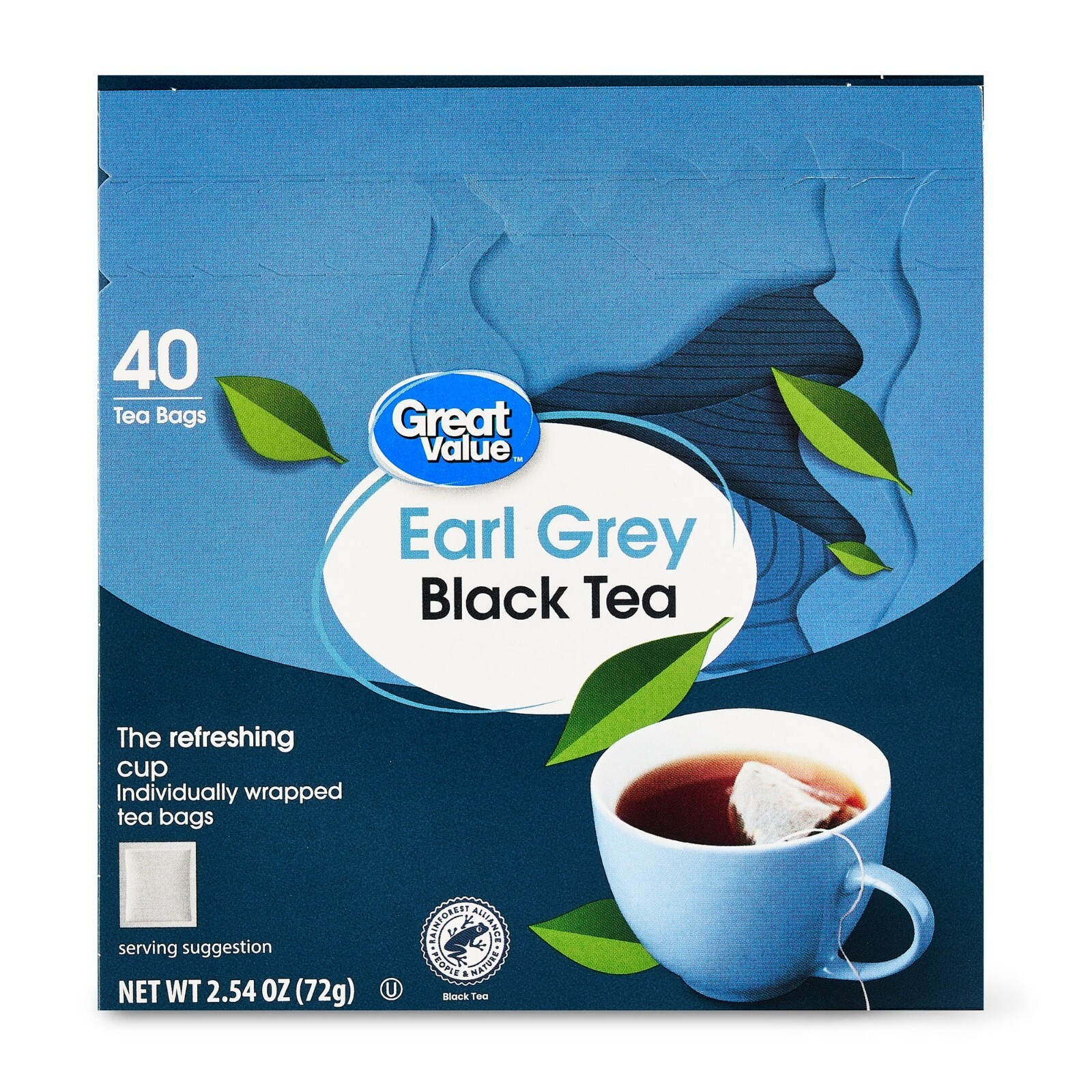 Great Value Earl Grey Black Tea, 2.54 oz, 40 Bags