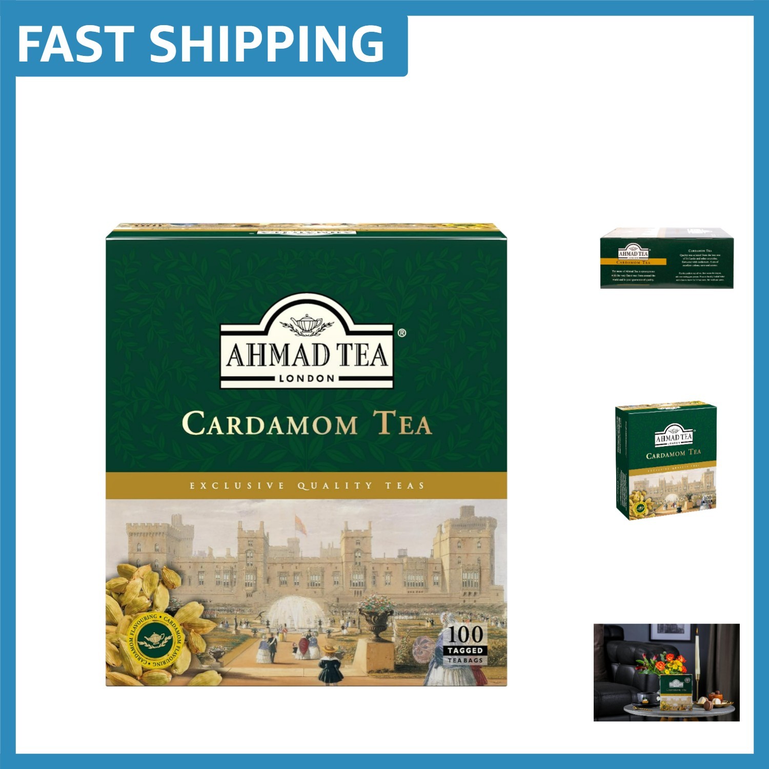 Exotic Cardamom Black Tea – 100 Gluten-Free Teabags for Daily Enjoyment