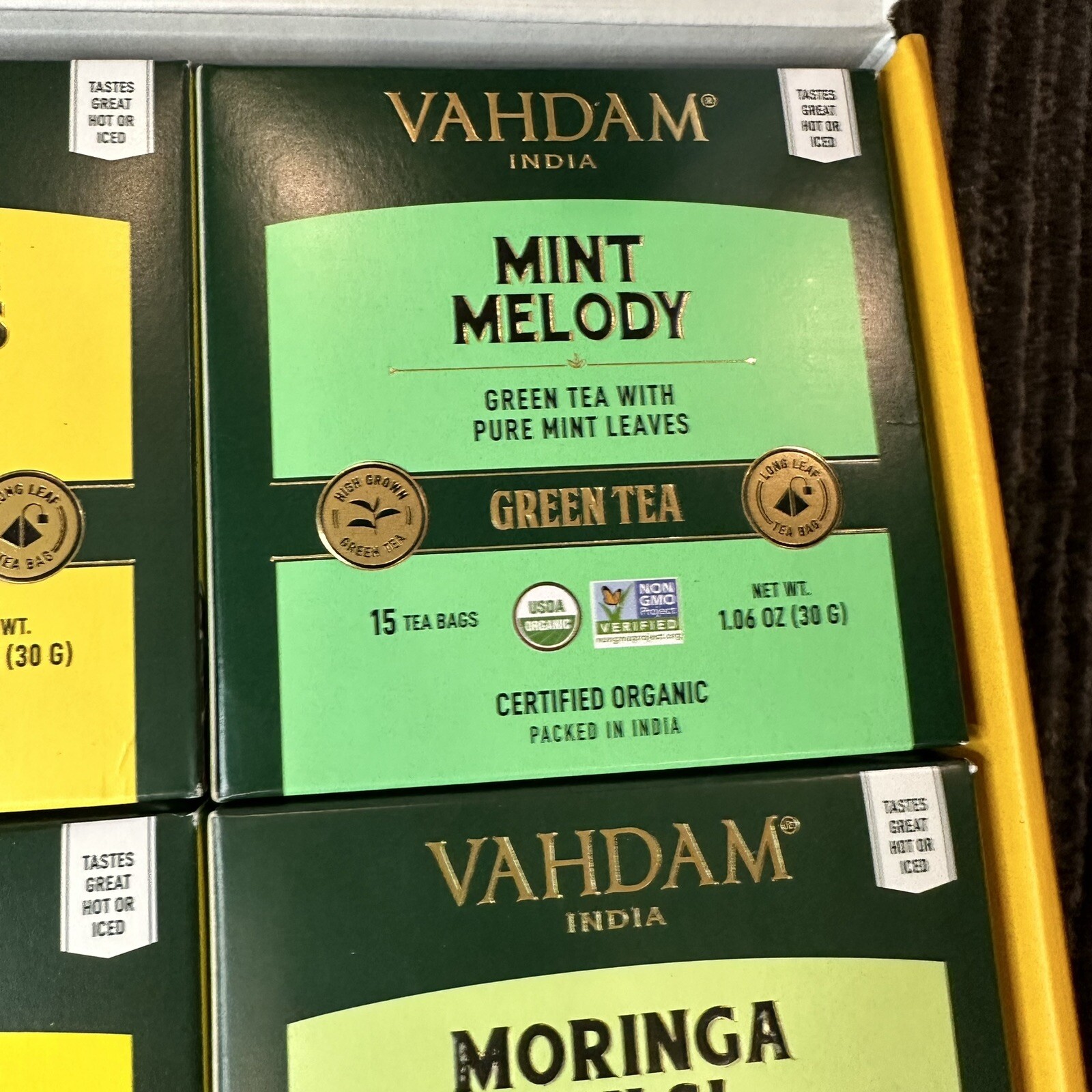 Organic Tea Natural Detox 90 Tea Bags 6 Flavors Tea Gift Set Healthy VAHDAM New