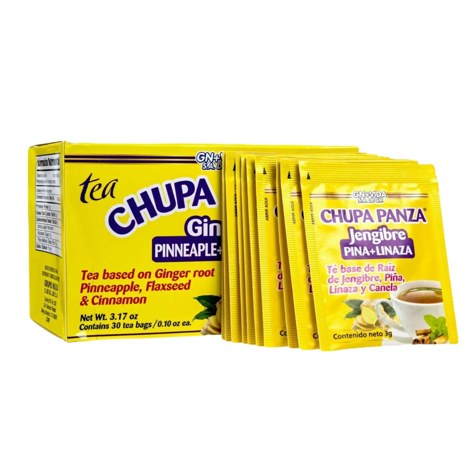 TEA Formula Mejorada Chupa Grasa 30 Count Pack 2 Natural Weight Loss Tea