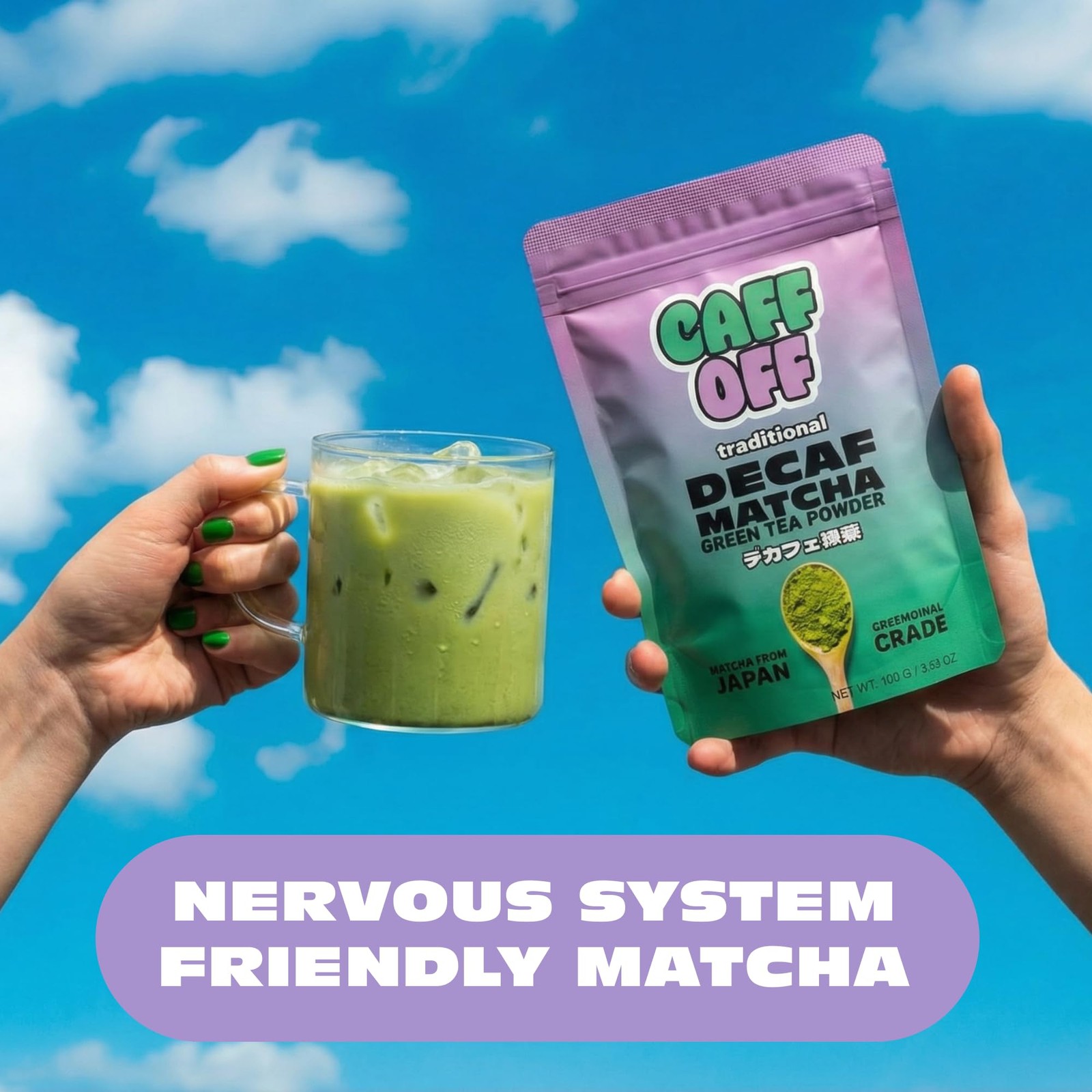 Decaf Matcha Green Tea Powder From Japan – 3.52 oz / 100 g – Ceremonial Grade…