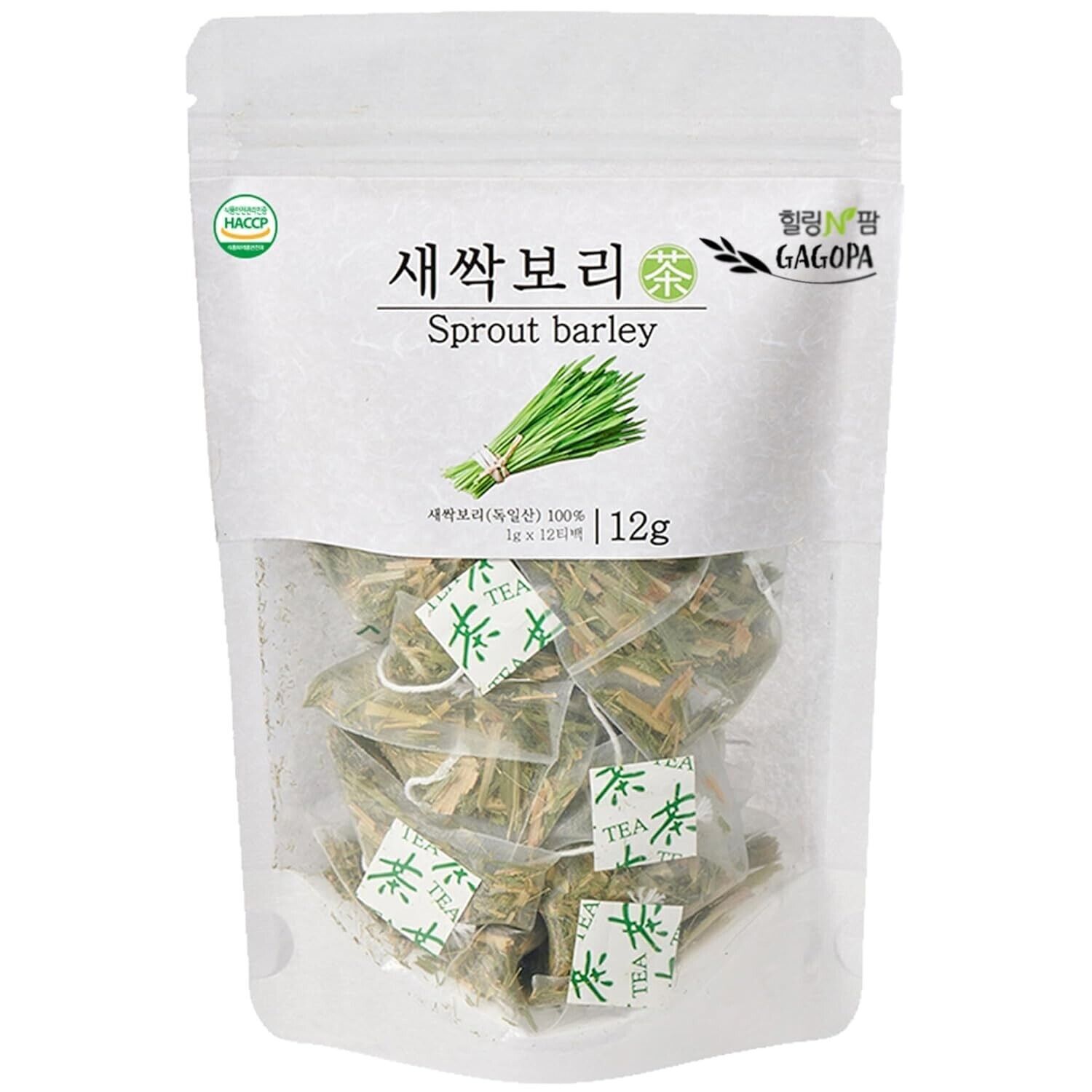 [GAGOPA] 100% Pure Sprouted Barley Herbal Tea, 1g x 12 Teabags (3-Pack, 36ea)