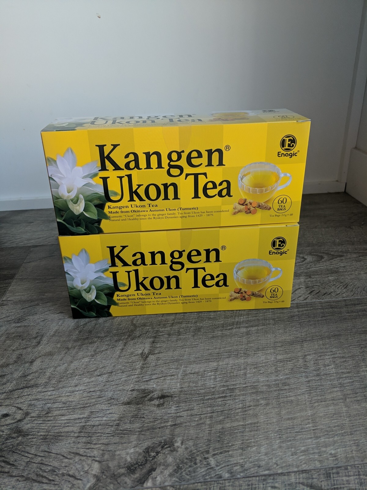 Kangen Ukon Turmeric Tea 60 Bags 100% Organic by Enagic  Sealed New
