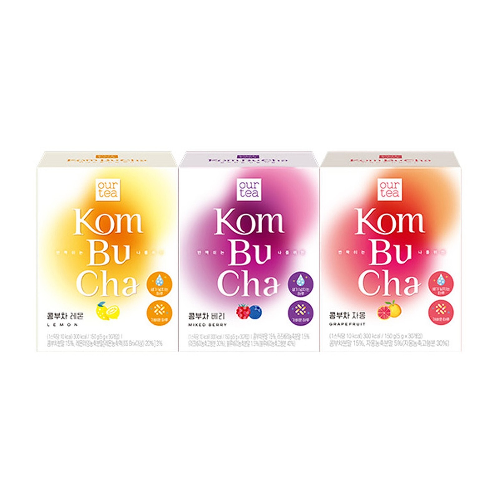 JARDIN OURTEA Kombucha Lemon Berry Grapefruit 5g x 30T K-Food Tea 10kcal