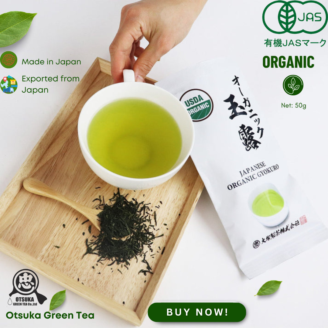 Japanese Organic Premium Gyokuro Tea Shade Grown Loose Leaf 50g Otsuka Green Tea