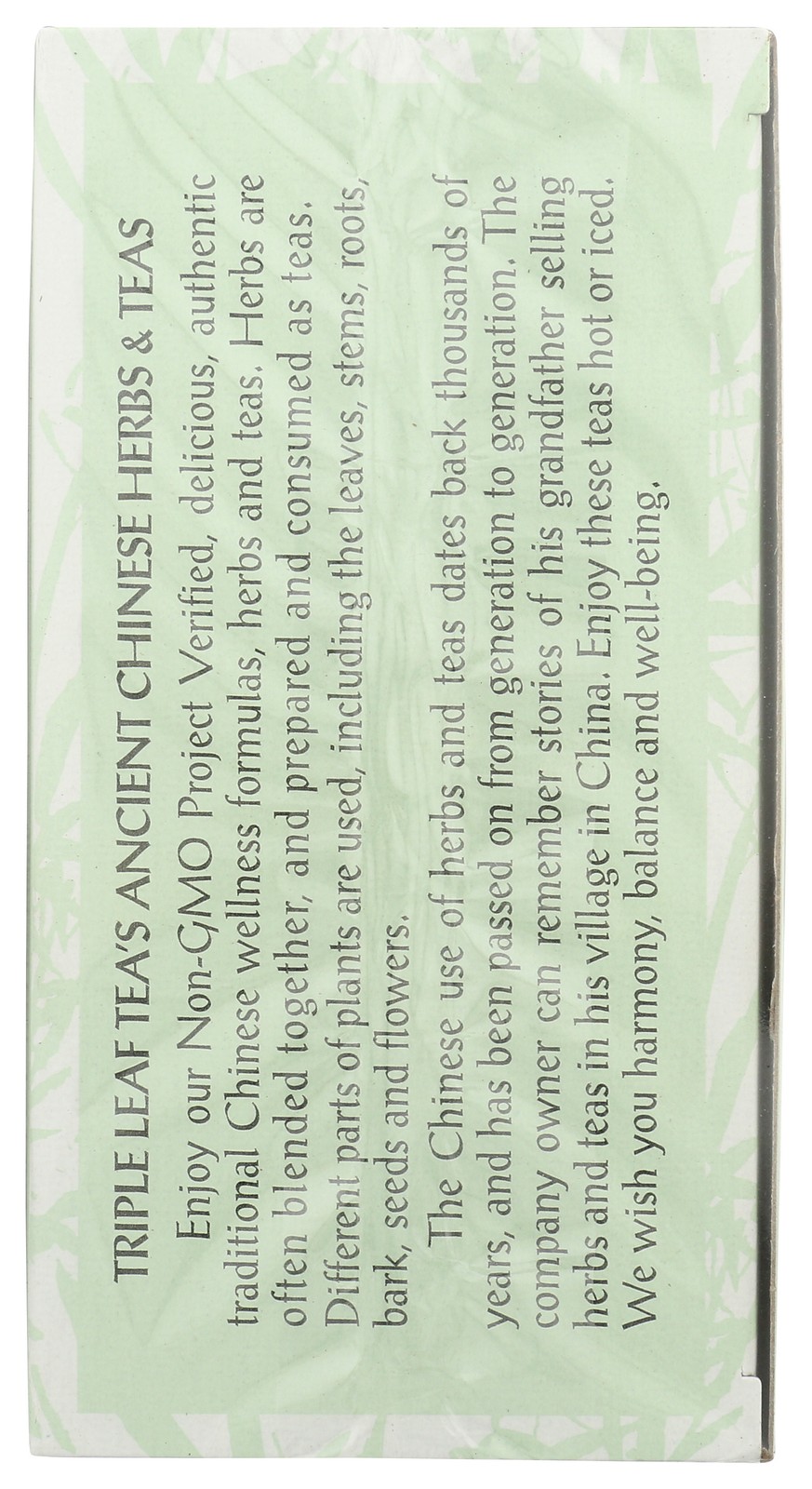 Triple Leaf Tea White 20 Bags 1.34 Oz Non Gmo Seeds 3 Pack