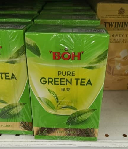 BOH Pure Green Tea Cameron Highlands Refreshing Teabags Malaysia (Pack of 4×50)