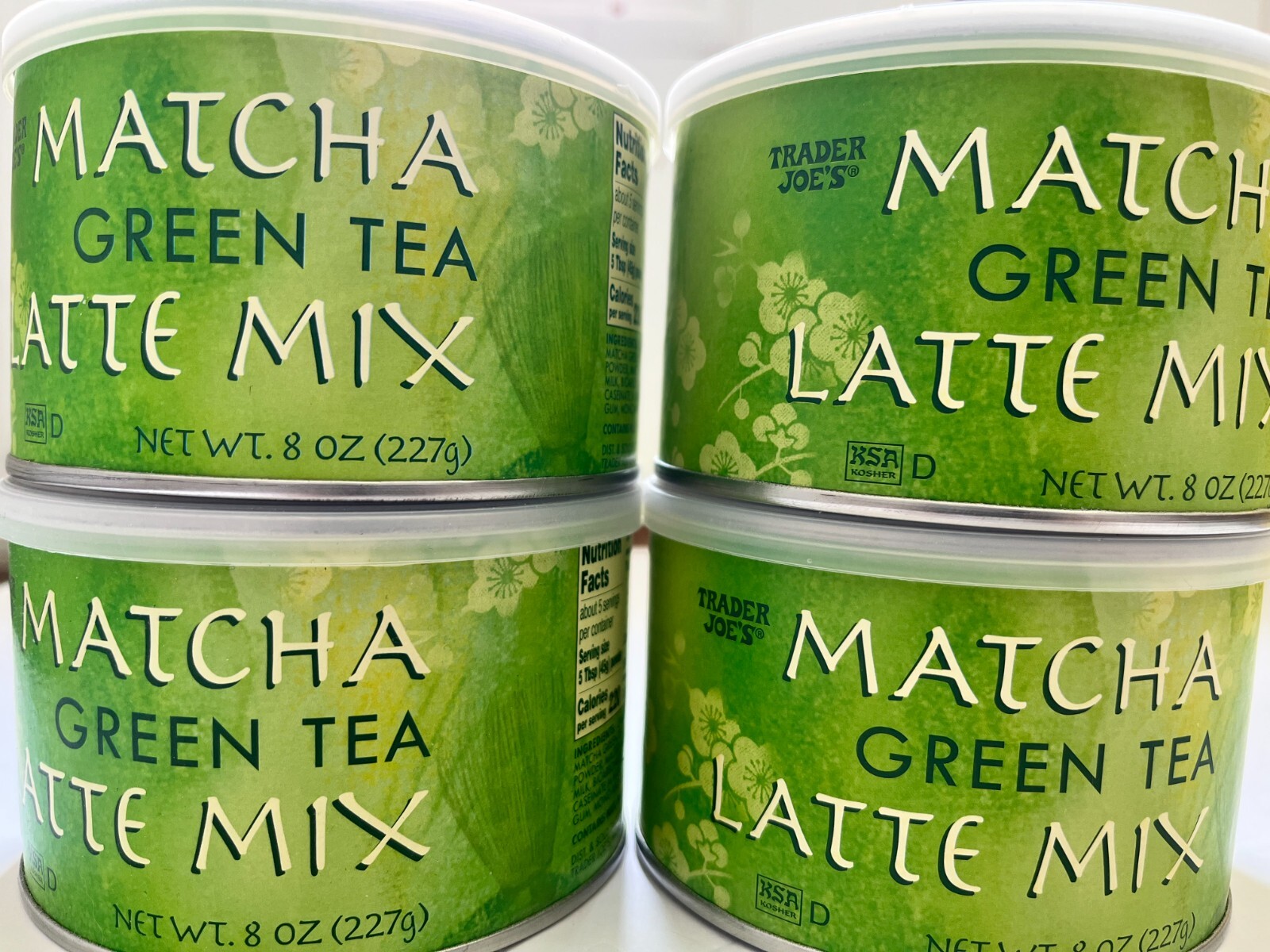LOT OF 4 Trader Joe’s Matcha Green Tea Latte Mix 8 oz.Each – Exp. 01/2026