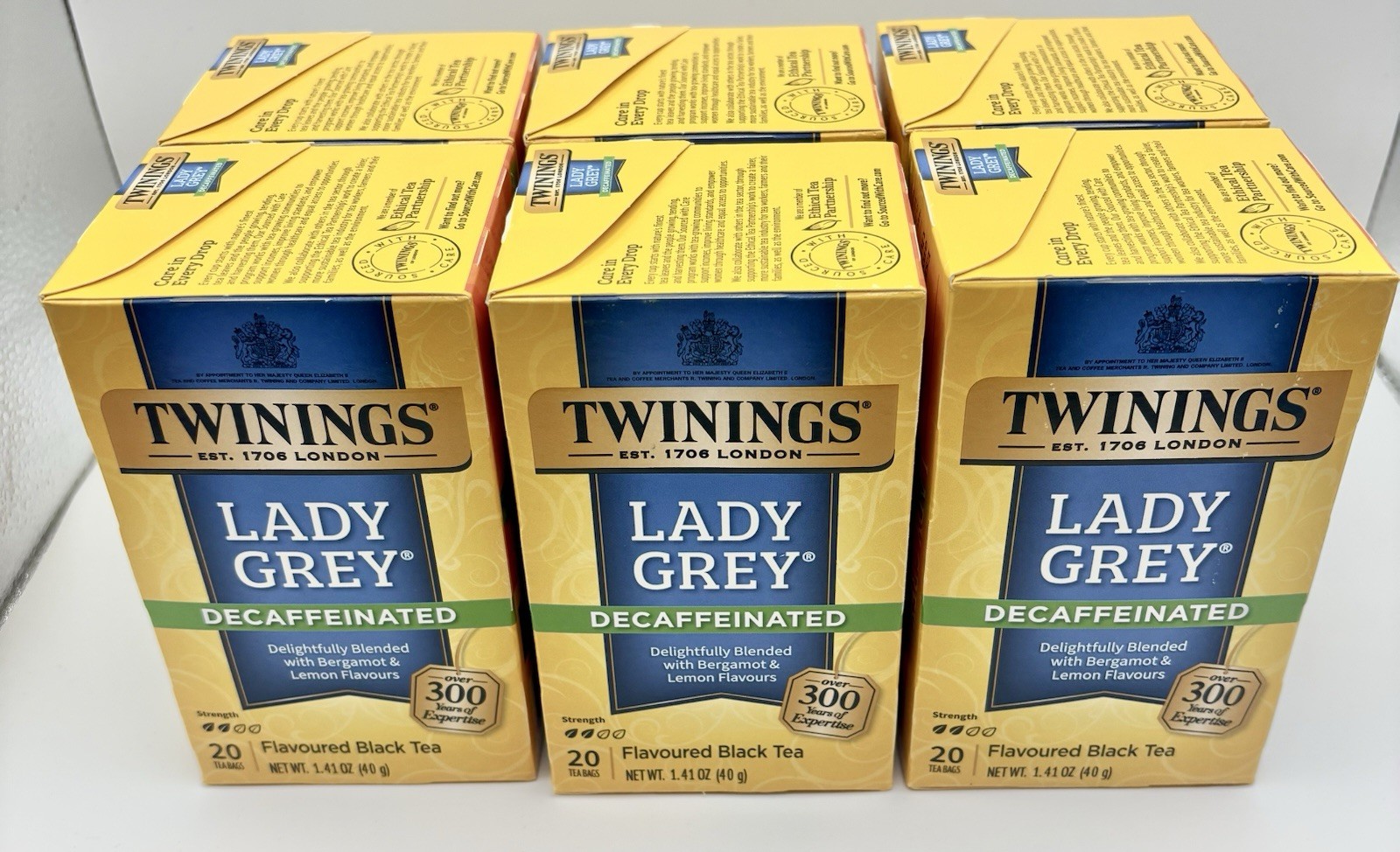Black Tea Decaffeinated Lady Grey 20 Bags Each Box (Case of 6) Expires 1/2028