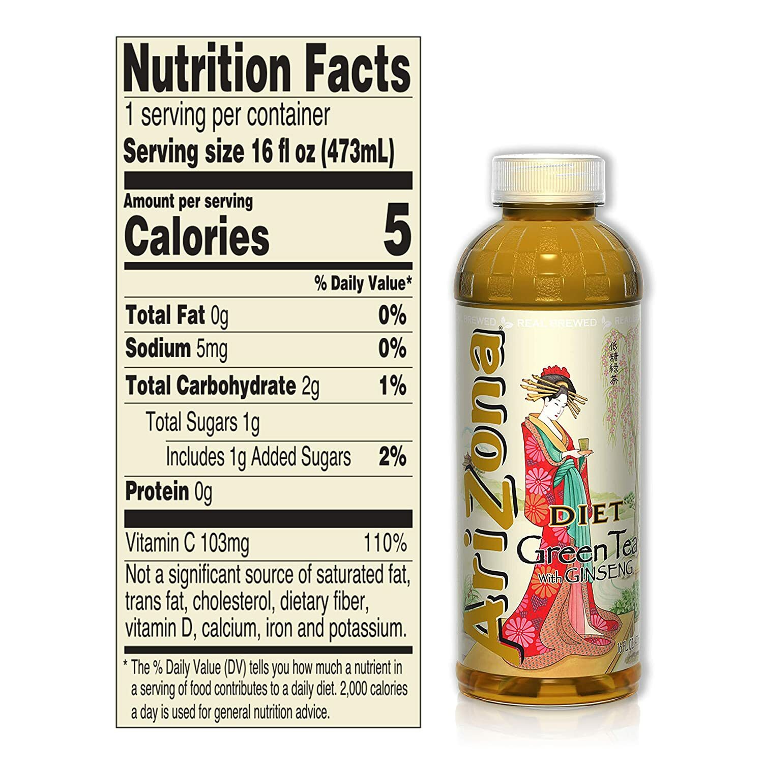Arizona Premium Brewed Diet Green Tea, 16 Fl Oz (Pack of 12) Free Shipping