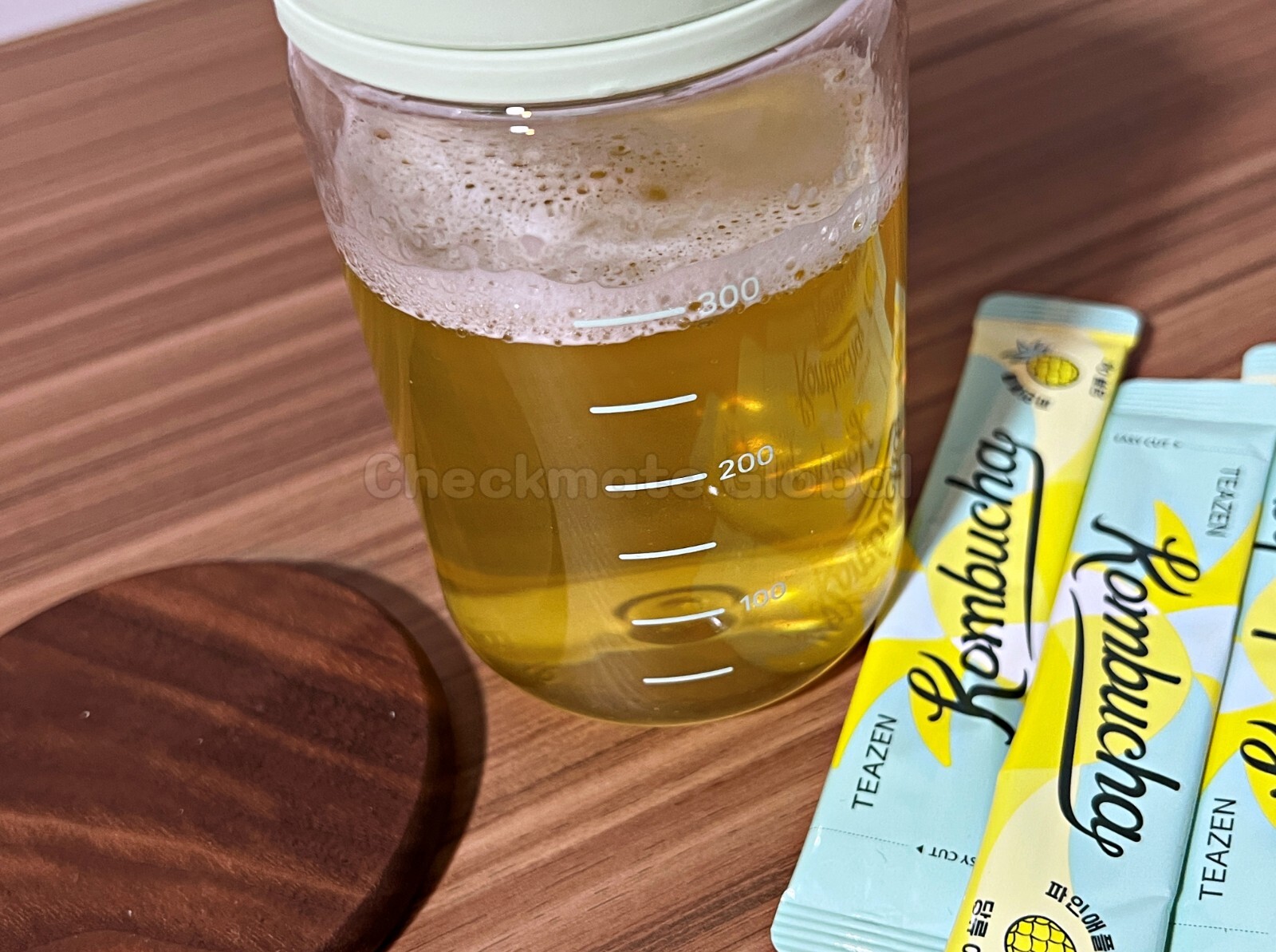 TEAZEN Kombucha Pineapple 30 Sticks | Sugar-Free Prebiotic