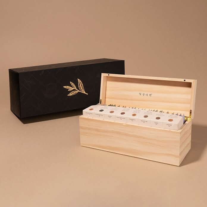 KOREAN Traditional TEA Gift Set 8 Types 40 Tea Bag Luxury Gift BOX SSANGGYE TEA