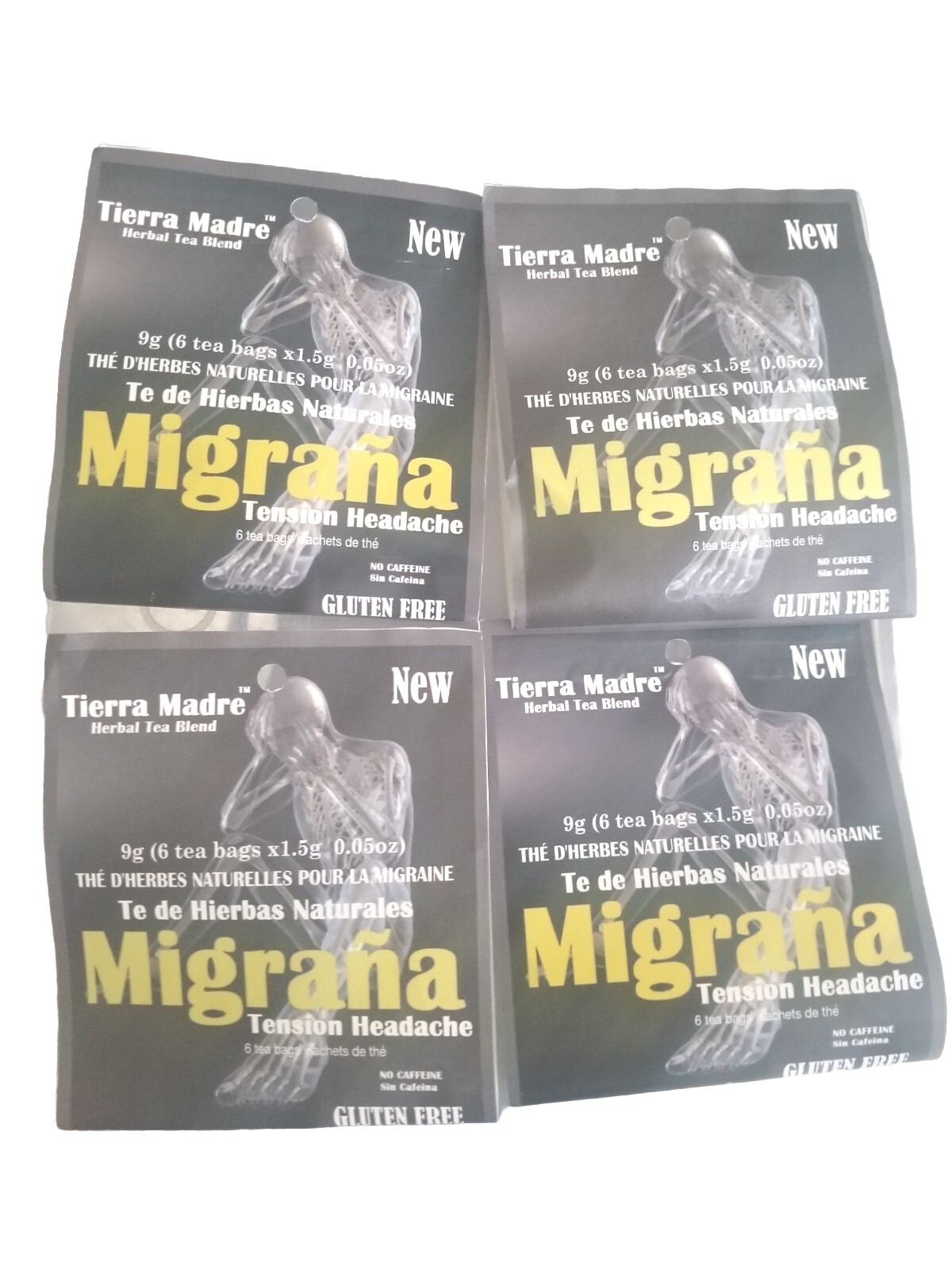 Tierra Madre,Natural Herbal Tea Blend,Te Migraña,Migraine,Headache(20 tea bags)