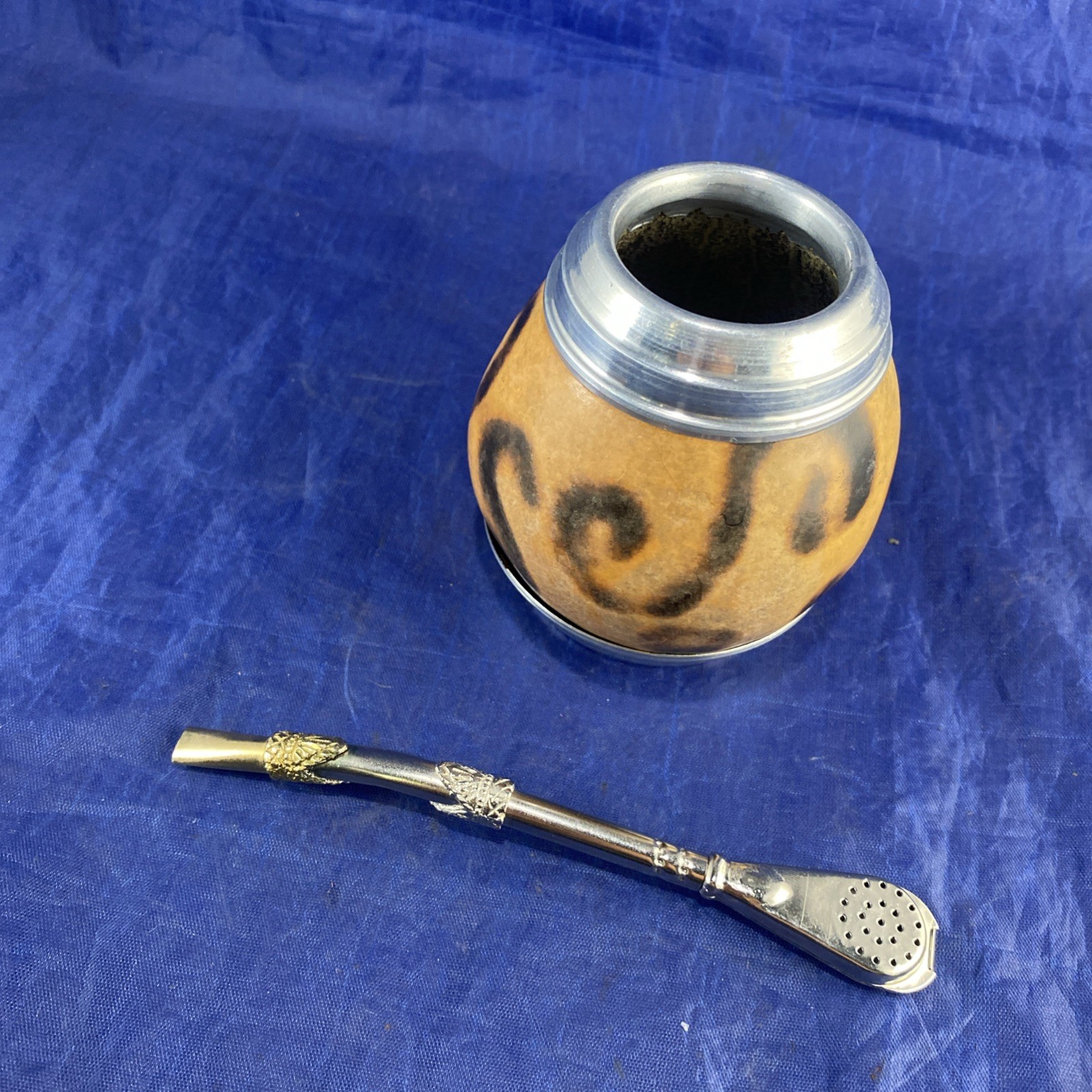 MATE & BOMBILLA ARGENTINA Mate Calabaza Gourd Cup And Stirrer