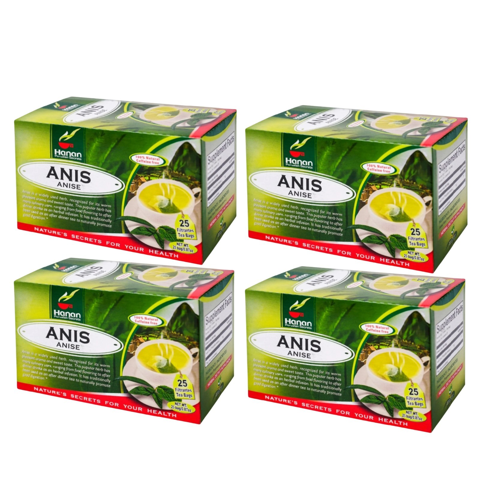 Anise Tea Te de Anis 100 Tea Bags All Natural Anise Herb in Filtered Teabag Peru