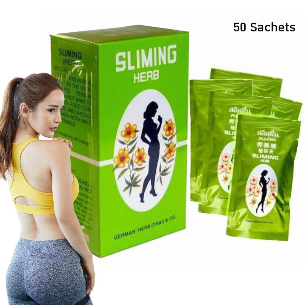 Sliming Herb Tea 4 Boxes (200 Sachets) Thai Herbal Botanical Blend Hot Drink