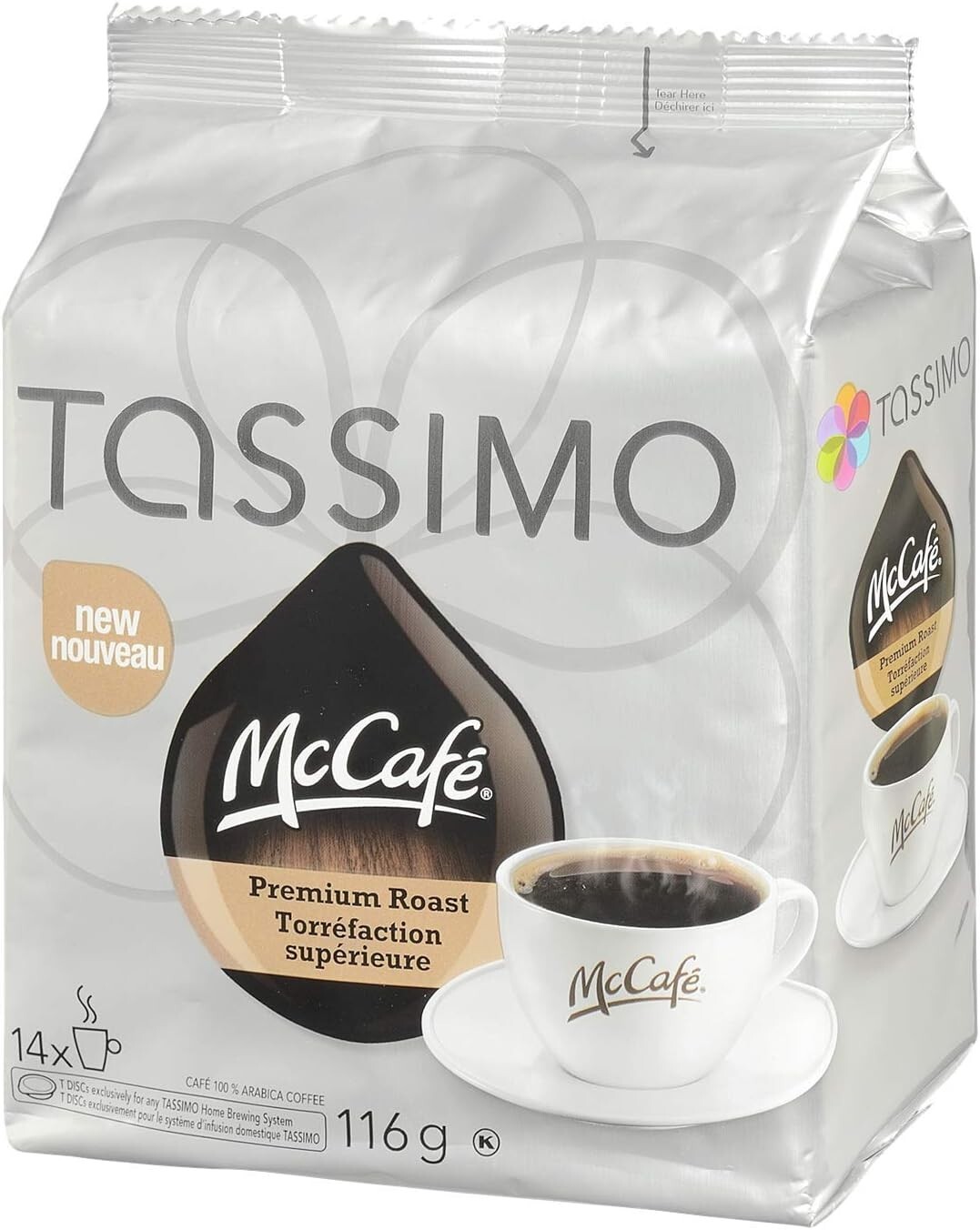 Tassimo McCafé Premium Roast Coffee Single Serve T-Discs, 116g – Fresh Stock