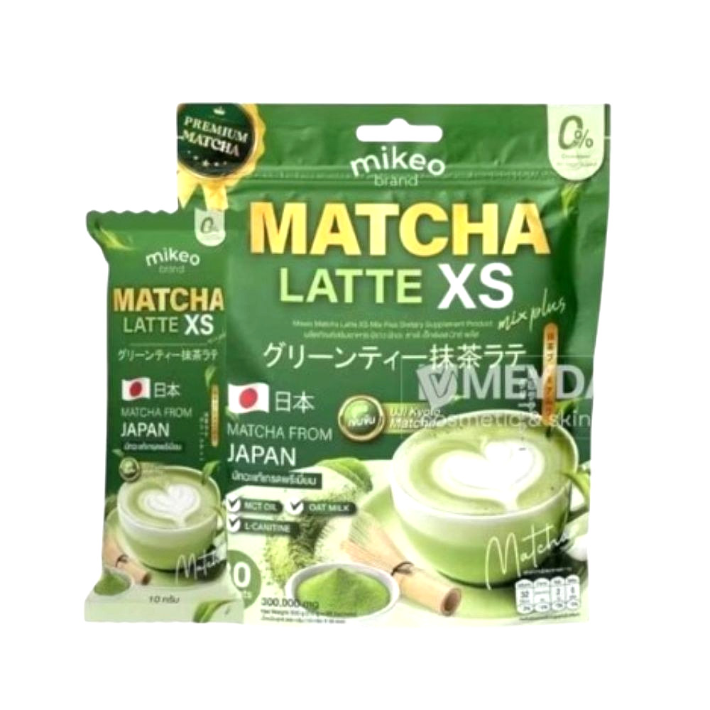 Matcha Premium Latte XS Mikeo Mix Plus Matcha Imported From Japan 30 Sachets.