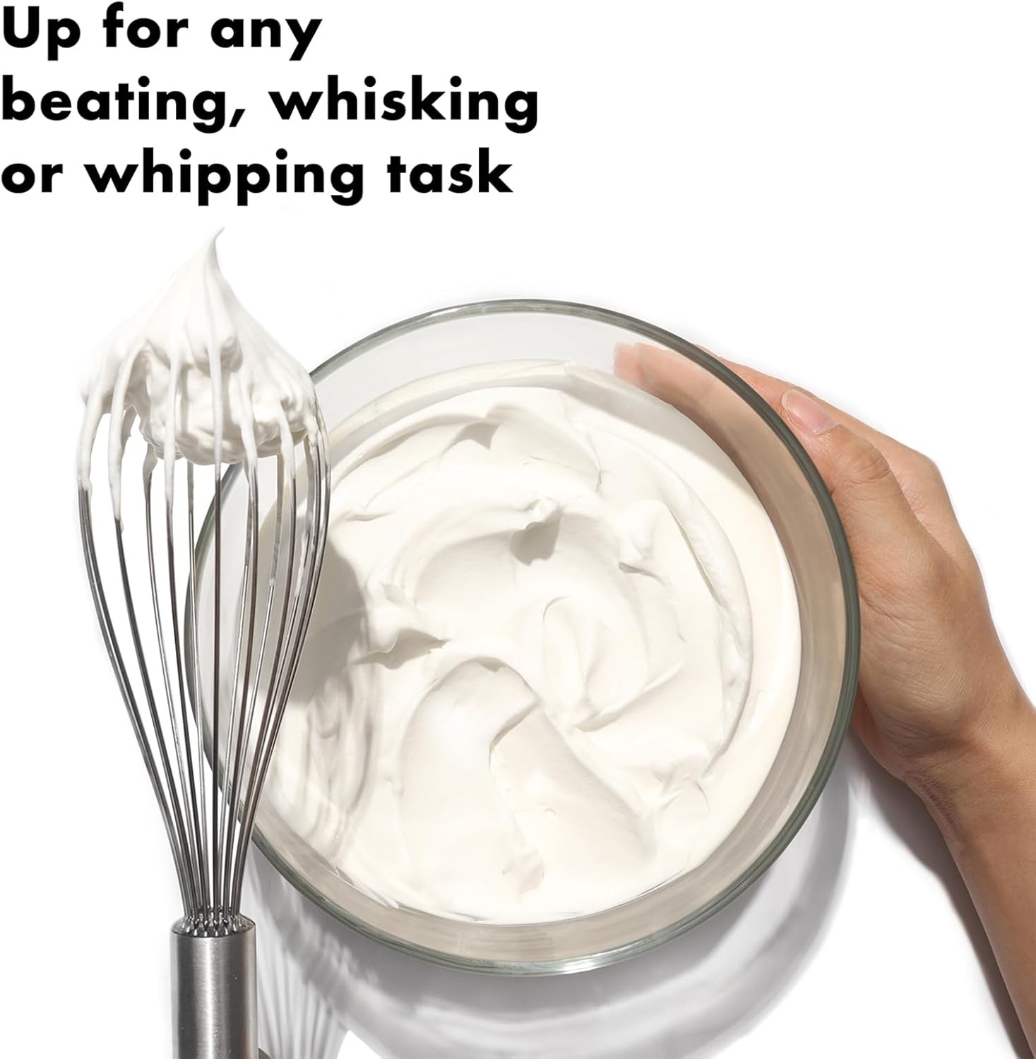 304 Stainless Steel Whisk Set, Dishwasher Safe Rustproof Metal Whisk, Silver