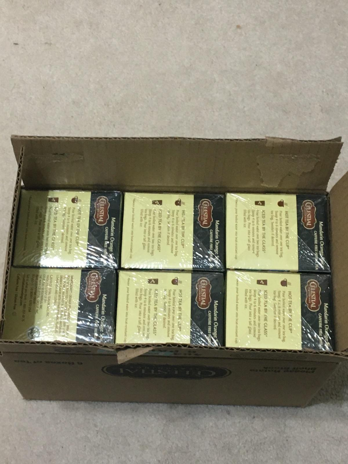 Celestial Seasonings Herbal Tea, Mandarin Orange Spice 20 Count-6 Boxes 120 Bags