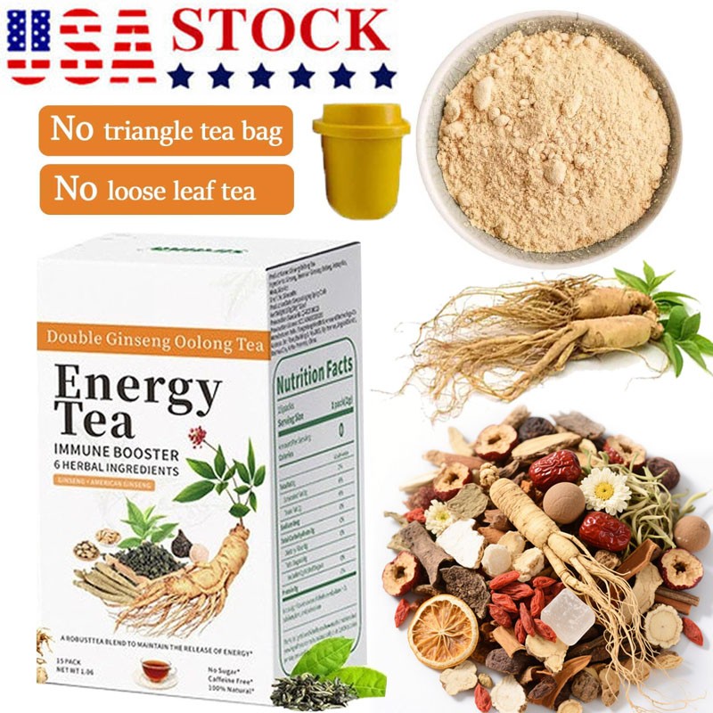 Energy Tea Immune Booster Ginseng Oolong Tea, Kidney Liver Tea For Women & Men