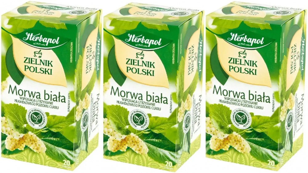 3 X HERBAPOL Polish Herbarium – White Mulberry 3 x 20 bags – 60 bags