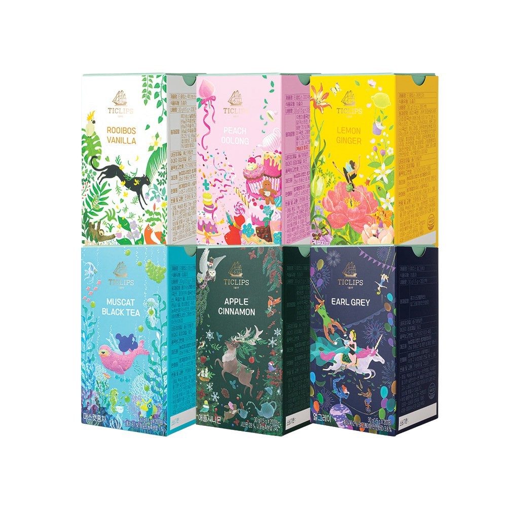 TICLIPS Premium Korean Tea 30g 20 Bags – Choose Your Favorite Flavor