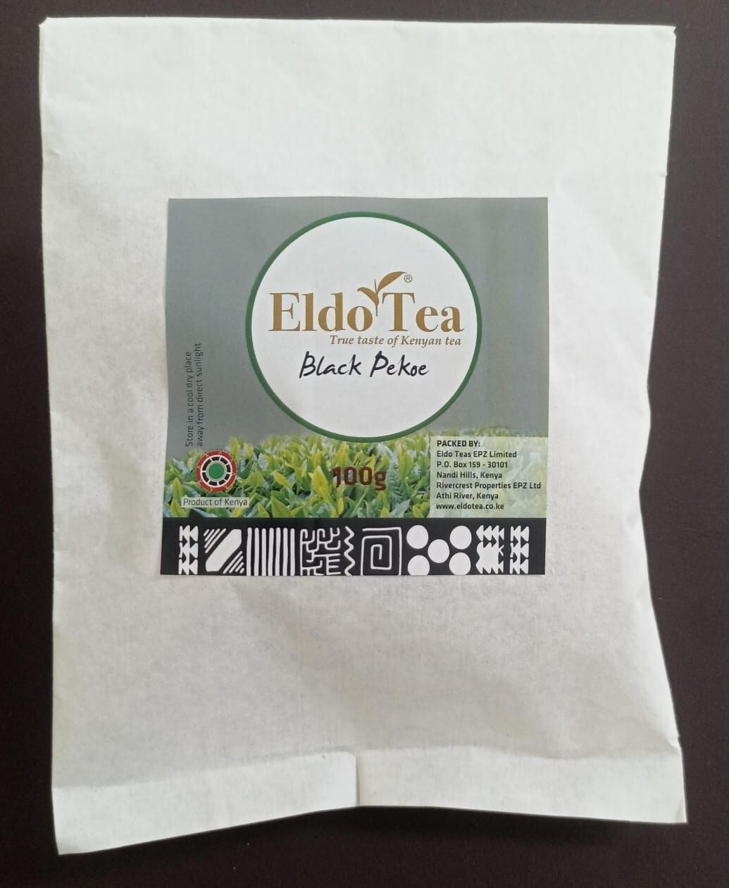 Black PEKOE Loose Tea KENYAN Organic Specialty Nandi by ELDO TEA EXP MAY 2028