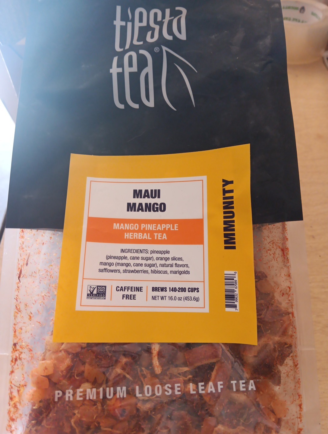 Maui Mango Herbal Tea Bulk Pouch 200 Cups Tropical Blend Caffeine Free Ship
